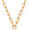 Leonardo Jewels Clip&Mix Moni Halskette aus Edelstahl, kurze goldfarbene
