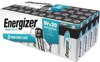 Energizer Max Plus Alkaline-Batterien, 9 V, 20 St&uuml;ck
