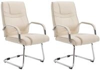 CLP 2er Set Freischwinger Attila Mit Metallgestell & Armlehne I B&uuml;rost&uuml;hle Mit