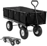 Miweba Bollerwagen MB-700 | 𝟕𝟎𝟎 kg Traglast | Luftreifen (Schwarz)