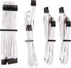 Corsair Premium Sleeved Netzteil Starter-Kabel-Set Typ4 (Generation 4-Serie) Weiß