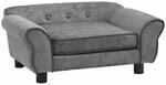 vidaXL Hundesofa Dunkelgrau 72x45x30cm Pl&uuml;sch Hundebett Hundecouch Katzensofa
