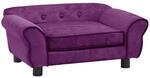 vidaXL Hundesofa Burgunderrot 72x45x30cm Pl&uuml;sch Hundebett Hundecouch Katzen