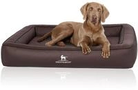 Knuffelwuff Orthop&auml;disches Hundebett aus Laser gestepptem Kunstleder Hampstead XL