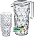 Koziol Superglas CRYSTAL PITCHER Set 1,6 l + 4 Becher 250 ml