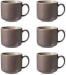 Ritzenhoff & Breker Kaffeetassen Jasper, Taupe, 6er Set, 240 ml, Teetassen &