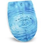 WENKO WC-Sitz Mod. Droplets Toilettensitz mit Absenkautomatik Hochglanz...