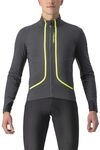Castelli 4522508 FLIGHT JACKET AIR Jacket Men's DARK GRAY/ELECTRIC LIME 3XL