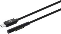 Manhattan 353632 Ladekabel USB-CTM zu Surface&reg; Connect 1,8m schwarz
