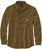 Carhartt Herren Workwear Relaxed Fit Midweight Flannel L/S Plaid Shirt, Oak...
