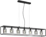 Fischer & Honsel | Pendelleuchte, Iska | sandschwarz| Glas| rauchfarben zu...