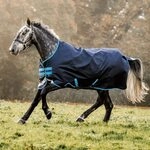 Horseware Amigo Bravo 12 50g Turnout Regendecke Navy/Turquoise,...