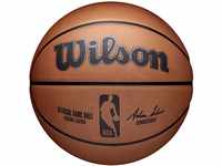 Wilson Basketball NBA OFFICIAL GAME BALL, Indoor, Leder, Größe: 7, Braun