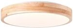 BRILLIANT Lampe, Slimline Wand- und Deckenleuchte 34cm holz hell/wei&szlig;, 1x LED