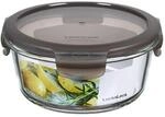 LocknLock OVEN GLASS Frischhaltedosen Glas mit Deckel | 650 ml Rund, &Oslash;155 x 75 mm 