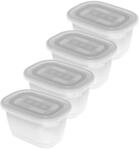 Rotho Freeze 4er-Set Gefrierdosen 0.75l mit Deckel, Kunststoff (PP) BPA-frei,