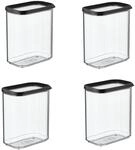 Mepal 4-tlg Vorratsdosen Spar-Set Modula 1500 ml Schwarz/Black Edition...