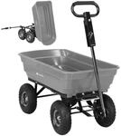 Miweba Bollerwagen Dumper | 𝟑𝟎𝟎 kg Traglast | Luftreifen (Grau)