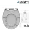 SCHÜTTE 82702 WC-Sitz Duroplast SLIM GREY, Toilettensitz mit Absenkautomatik und