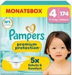 Pampers Premium Protection Gr&ouml;&szlig;e 4, 174 Windeln, 9kg-14kg, unser Nr. 1 Haut- und