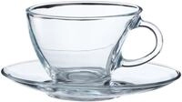 Pasabahce 98396 - 12-tlg Tassen mit Unterteller "Penguen", f&uuml;r Tee, Kaffee,