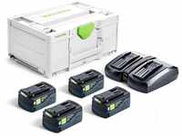 Festool Energie-Set SYS 18V 4x5,0/TCL 6 DUO (mit Akkupacks BP 18 Li 5,0 ASI,