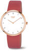 Boccia Damen Analoger Quarz Uhr mit Echtes Leder Armband 3309-05