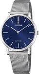 Festina Swiss Made Herrenuhr Analog aus Edelstahl 316l Silberfarben | Quarzwerk,