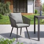 OUTLIV. Alex Gartenstuhl in Anthrazit, 58,5x63,5x79 cm, rostfreies Aluminiumgestell,
