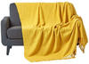 Homescapes Baumwoll-Tagesdecke Nirvana gelb 255 x 360 cm, große...