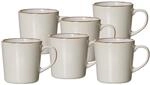 Ritzenhoff & Breker, Keramik, Kaffeebecher-Set Visby, 6-teilig, je 400 ml, Weiss