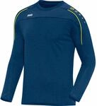 JAKO Herren Sweatshirt Classico, Nightblue/Citro, S