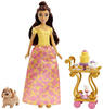 Mattel Disney Princess Belles Teewagen - Puppe, Freundefiguren, Zubehör, rollender