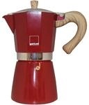 Gnali & Zani Venezia Espressokocher | Rot | F&uuml;r 6 Tassen | Alle Herdarten...