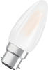 OSRAM Dimmbare Filament LED Lampe mit B22d Sockel, Warmweiss (2700K), Kerzenform, 5W,