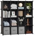 SONGMICS Regalsystem, Set aus 16 W&uuml;rfeln, DIY W&uuml;rfelregal, stapelbar