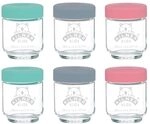 KILNER Babygl&auml;ser Set 6 x 190 ml, Glas mit Silikondeckel, sp&uuml;lmaschinenfest |...