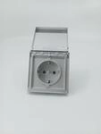 GIRA 445465 Steckdose alu mit Klappdeckel IP44