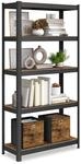 SONGMICS Standregal, 5 Ablagen, verstellbar, 30 x 75 x 150 cm | B&uuml;cherregal,