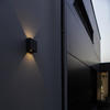 LUTEC LED-Außenwandleuchte Gemini, moderne Wandlampe, Aluminium in schwarz,