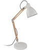 EGLO Tischlampe Torona 1, Tischleuchte vintage, industrial, Nachttischlampe aus Holz