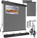 KESSER&reg; Senkrechtmarkise 180x250cm Au&szlig;enrollo Handkurbelmechanismus Balkonrollo
