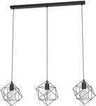 EGLO Pendelleuchte Straiton, 3 flammige H&auml;ngelampe Vintage, Industrial, 