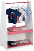 Relaxdays Kleiderständer Kinder, Kleiderstange & 2 Ablagen, HxBxT: 90 x 60 x 30 cm,