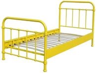VIPACK NYBE9021 Metallbett New York, Ma&szlig;e Circa 90 x 200 cm, Liegefl&auml;che, gelb