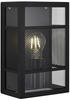BRILLIANT Lampe, Getta Außenwandleuchte schwarz, Metall/Kunststoff, 1x A60, E27,