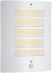 Brilliant Lampe Todd Au&szlig;enwandleuchte Bewegungsmelder wei&szlig; | 1x A60, E27, 60W,