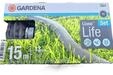 Gardena Liano Life Textilschlauch 1/2 Zoll, 15m Set: Hochflexibler...