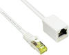 Good Connections RJ45 Ethernet LAN Patchkabel-Verlängerung mit Cat. 7 Rohkabel, mit