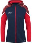 JAKO Damen Kapuzenjacke Performance, Marine/Rot, 42